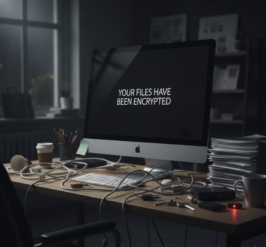 Encrypted hard drive representing cybersecurity data protection